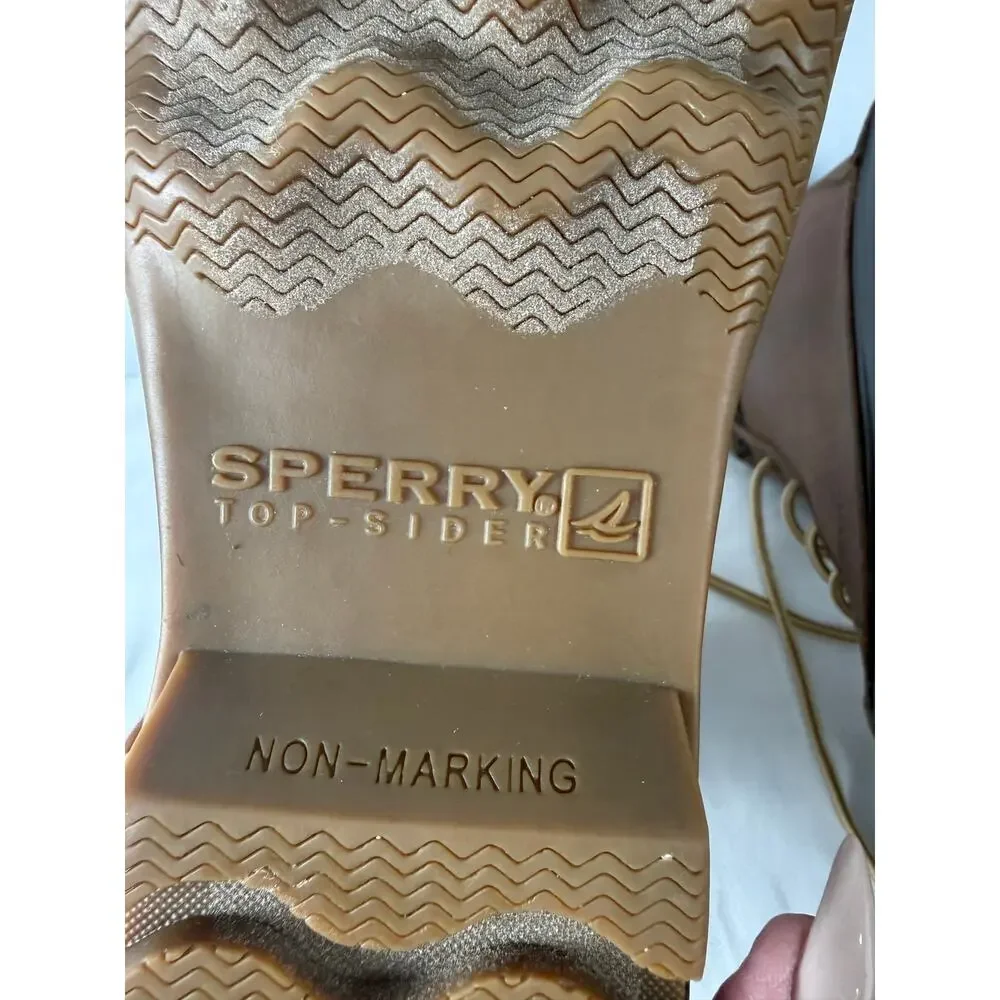 Sperry Brewster Duck Boots Men’s 10.5 Brown Leather Waterproof STS19273